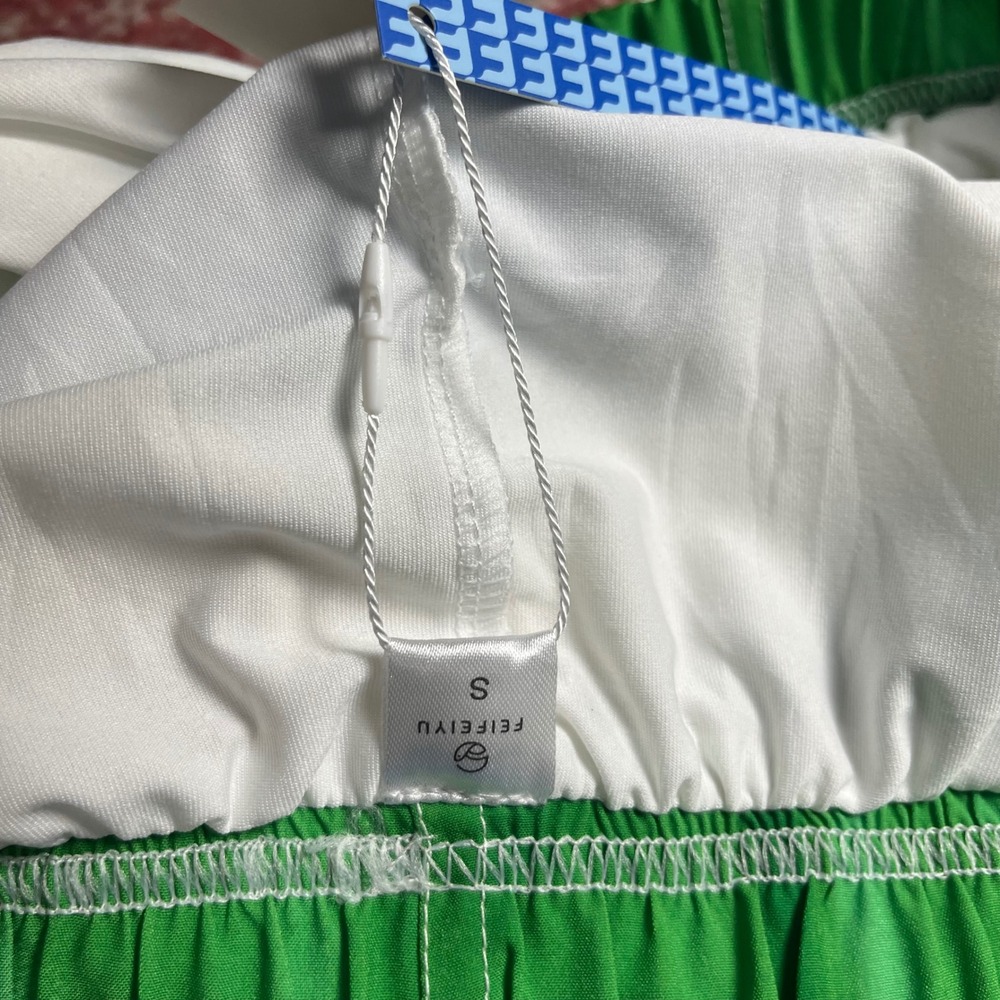 FEIFEIYU Brazil Flag Swim Trunks Mens Size S Green Yellow Ordem e Progresso - Picture 8 of 8